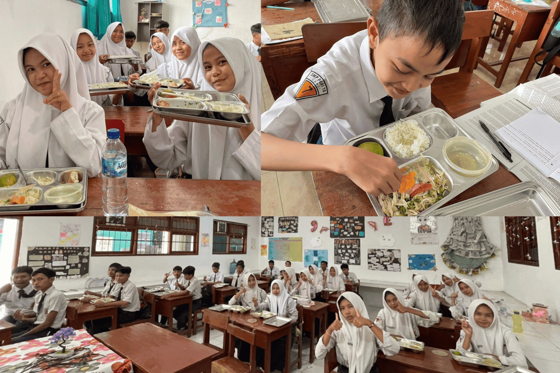 Cerita Hari Pertama MBG di SMP PGRI 10 Candi